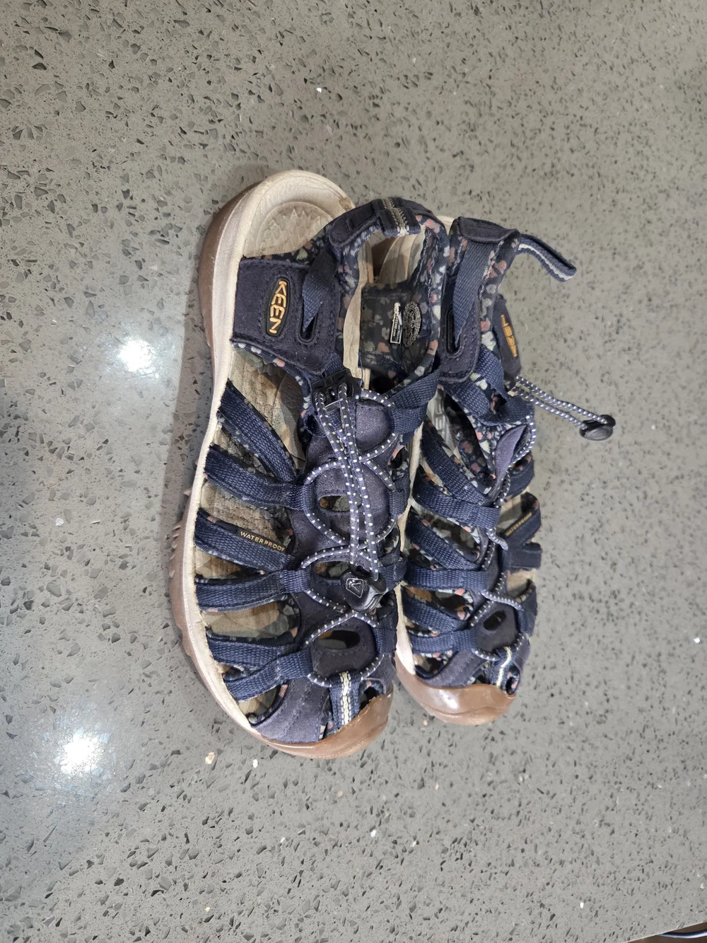 Keen Navy Blue and Brown Men's Closed-Toe Outdoor Sandals
